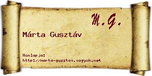 Márta Gusztáv névjegykártya