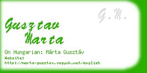 gusztav marta business card